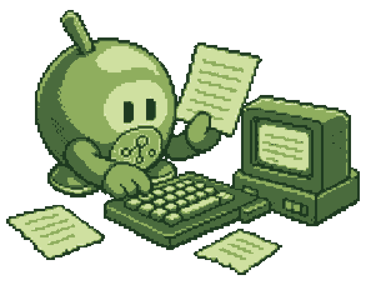 レトロワープロでnoteを執筆するビリヤード球AI